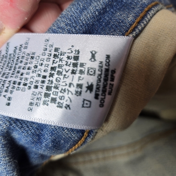 Golden distressed snake roses embroidered mens jeans - Picture 3 of 12